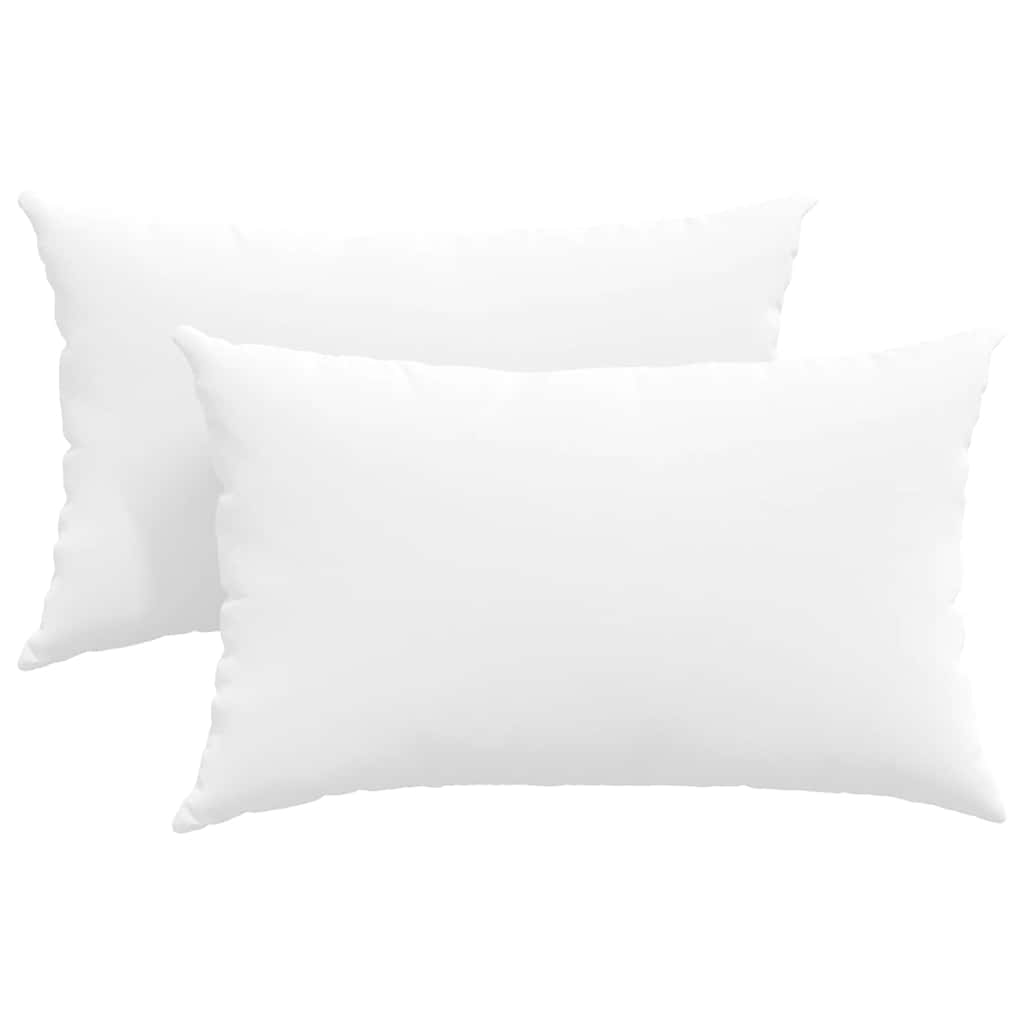 Sofa Pillows 2 pcs White 50 x 30 cm Fabric
